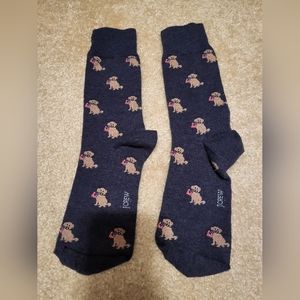 JCrew High Crew Socks, Cute Puppy